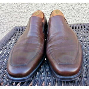 Bally Thor 131 Dark Brown Leather Loafers Slip-On Men’s US 10.5 EEE Extra Wide